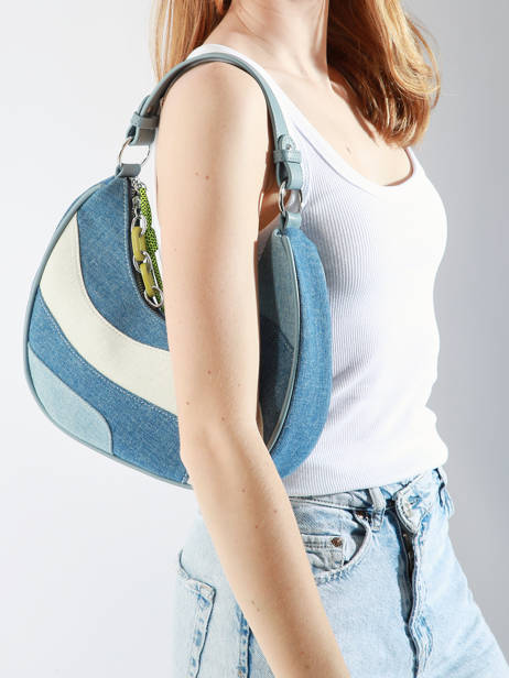 Sac Porté épaule Denim Coton Miniprix Bleu denim A151 vue secondaire 1