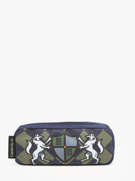Trousse Fier 2 Compartiments Caramel et cie Vert fier GA