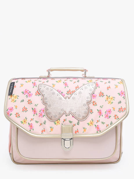 2-compartment Satchel Caramel et cie Pink boheme FI