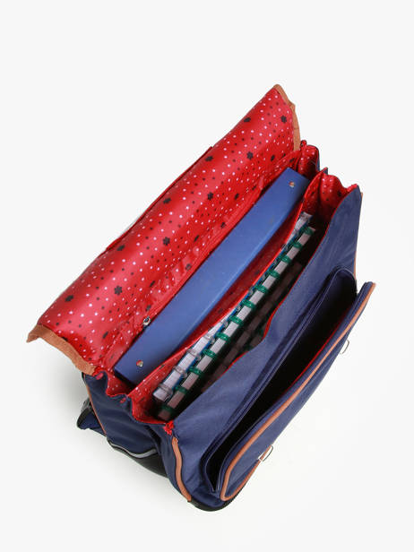 2-compartment Wheeled Satchel Snowball Blue liberty T46338 other view 3