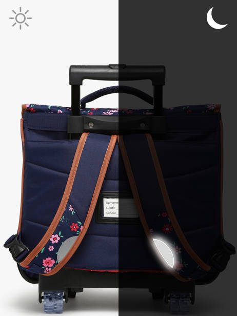 2-compartment Wheeled Satchel Snowball Blue liberty T46338 other view 6