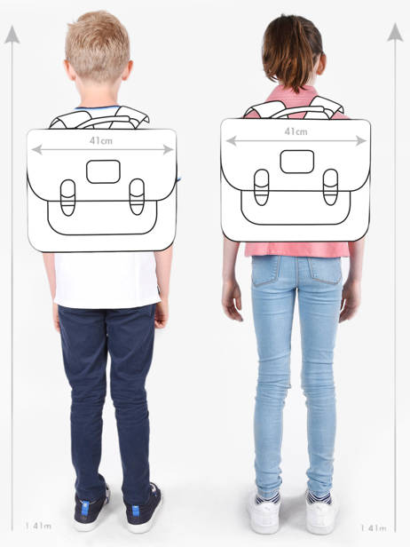 Cartable 2 Compartiments Snowball Bleu frenchie 46241 vue secondaire 1