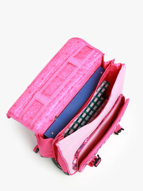 Cartable 2 Compartiments Snowball Rose butterfly 46438 vue secondaire 3