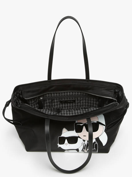 Sac Porté épaule K Ikonic 2.0 Nylon Karl lagerfeld Noir k ikonic 2.0 245W3059 vue secondaire 3