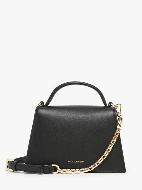 Sac Bandoulière K Signature Cuir Karl lagerfeld Noir k signature 240W3004 vue secondaire 4