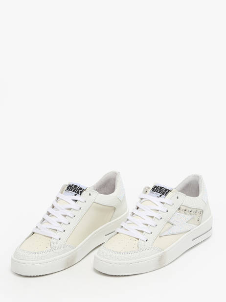 Sneakers In Leather Semerdjian White women NOUBA125 other view 2