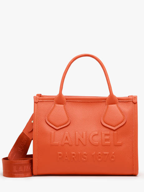 Cabas Zippé S Jour Cuir Lancel Orange jour A12995