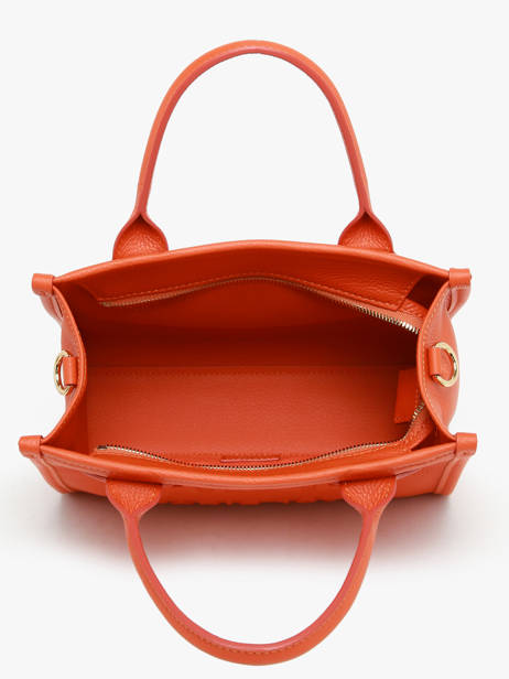 Cabas Zippé S Jour Cuir Lancel Orange jour A12995 vue secondaire 3