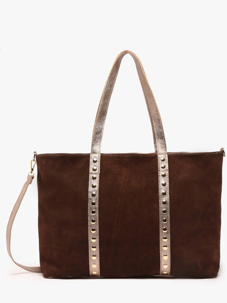 Sac Porté épaule A4 Velvet Cuir Milano Marron velvet VE24064