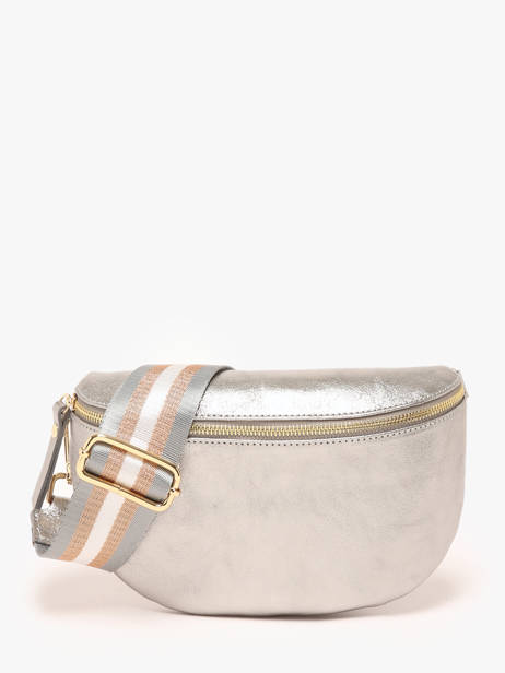 Leather Nine Belt Bag Milano Silver nine NI24011