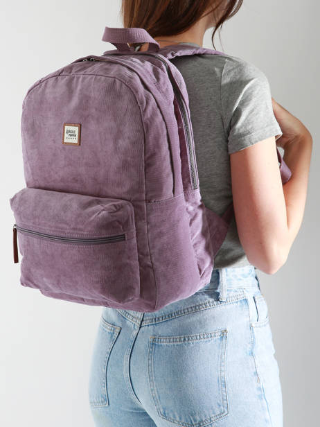 2-compartment Backpack Basilic pepper Violet delhi BDEH02 other view 1