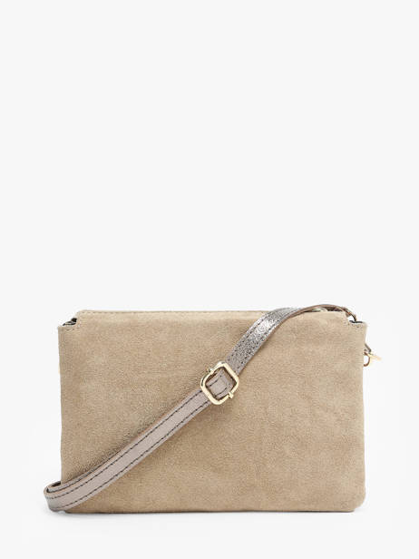 Sac Bandoulière Velvet Cuir Milano Beige velvet VE24061 vue secondaire 4