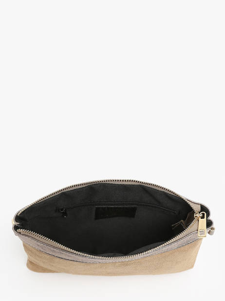 Sac Bandoulière Velvet Cuir Milano Beige velvet VE24065 vue secondaire 3