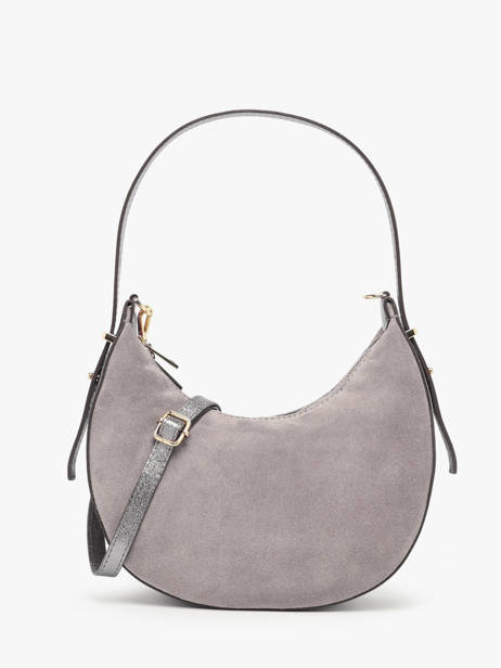 Shoulder Bag Velvet Leather Milano Gray velvet VE24063