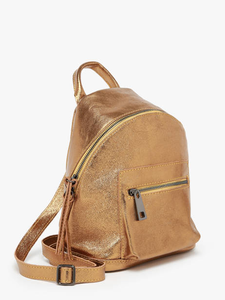 Leather Nine Backpack Milano Gold nine NI23066 other view 2