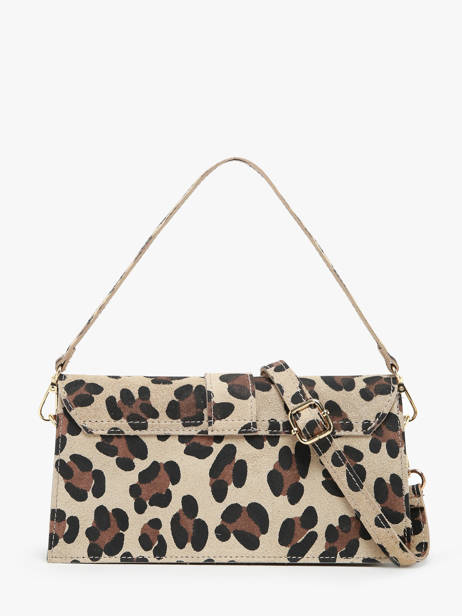 Sac Porté épaule Velvet Leopardo Cuir Milano Beige velvet leopardo VL24066 vue secondaire 4