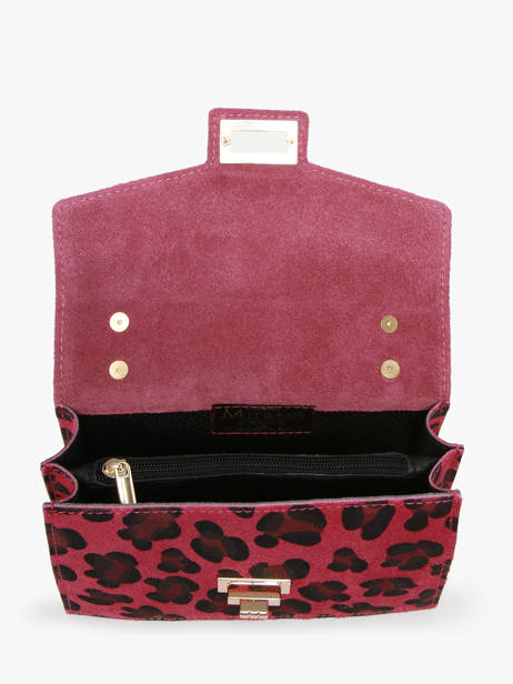 Sac Bandoulière Velvet Leopardo Cuir Milano Rose velvet leopardo VL21121 vue secondaire 3