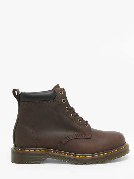 Bottines En Cuir Dr martens Marron unisex 24282207