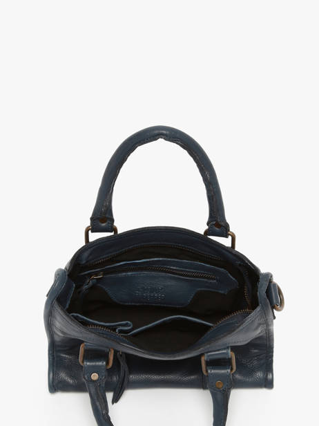 Shoulder Bag Cow Leather Basilic pepper Blue cow BCOW72 other view 3