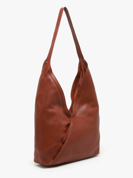 Sac Porté épaule Cow Cuir Basilic pepper Marron cow BCOW74 vue secondaire 2