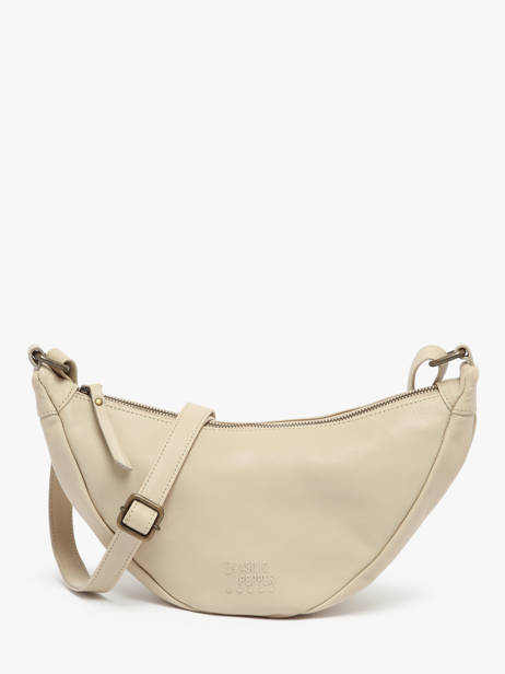 Shoulder Bag Cow Leather Basilic pepper Beige cow BCOW73