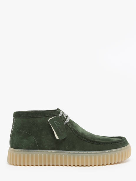 Chaussures Derbies En Cuir Clarks Vert men 26178268