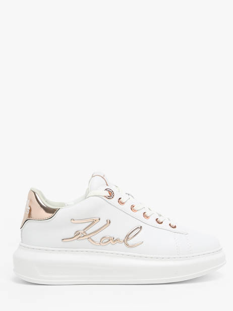 Sneakers Kapri Signature In Leather Karl lagerfeld White women KL62510A