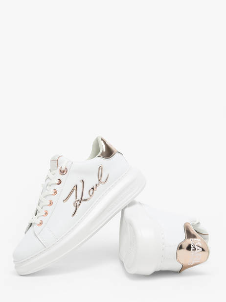 Sneakers Kapri Signature In Leather Karl lagerfeld White women KL62510A other view 3