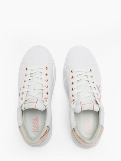 Sneakers Kapri Signature In Leather Karl lagerfeld White women KL62510A other view 4