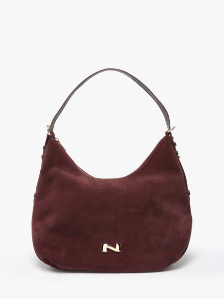 Suede Leather Carrie Shoulder Bag Nathan baume Red vogue 1