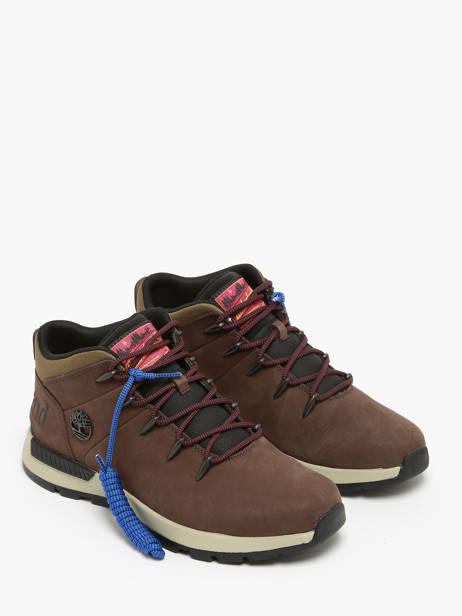 Sneakers Sprint Trekker In Leather Timberland Brown accessoires 6DQDW071 other view 1