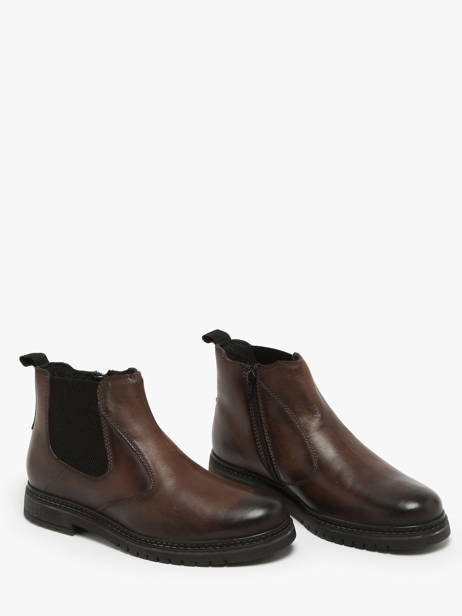 Chelsea Boots In Leather Bugatti Brown men 331AON32 other view 1