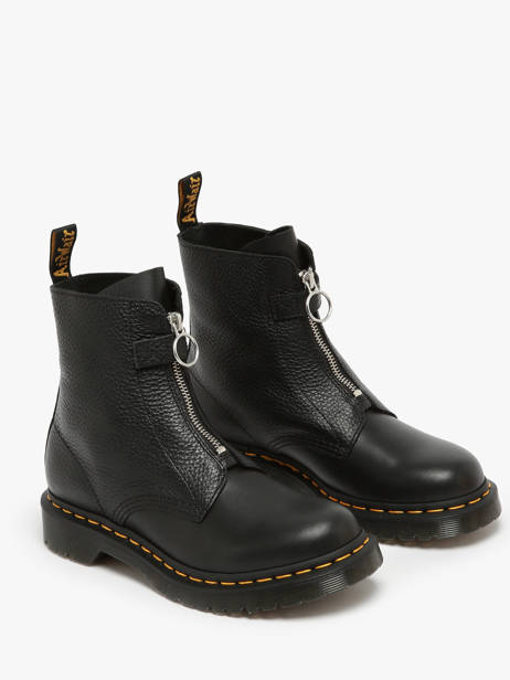 Bottines 1460 Pascal Front Zip En Cuir Dr martens Noir women 32054001 vue secondaire 1