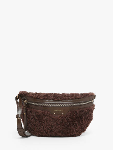 Shearling And Leather Othilia Belt Bag Vanessa bruno Brown othilia 37V40878