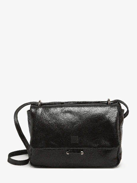 Sac Bandoulière Leather Cuir Biba Noir leather ELI1L