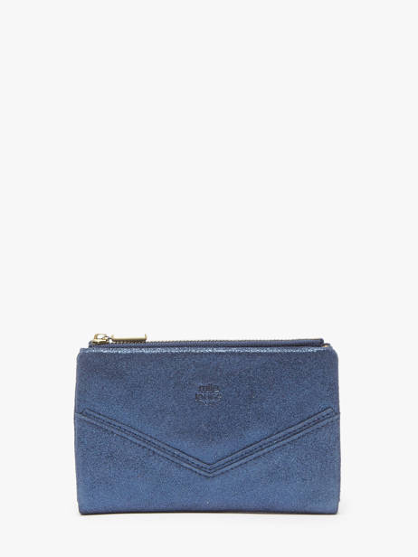 Portefeuille Cuir Mila louise Bleu vintage 3760XC