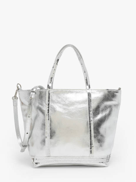 Crossbody Bag Cabas Cuir Leather Vanessa bruno Silver cabas cuir 30V40435