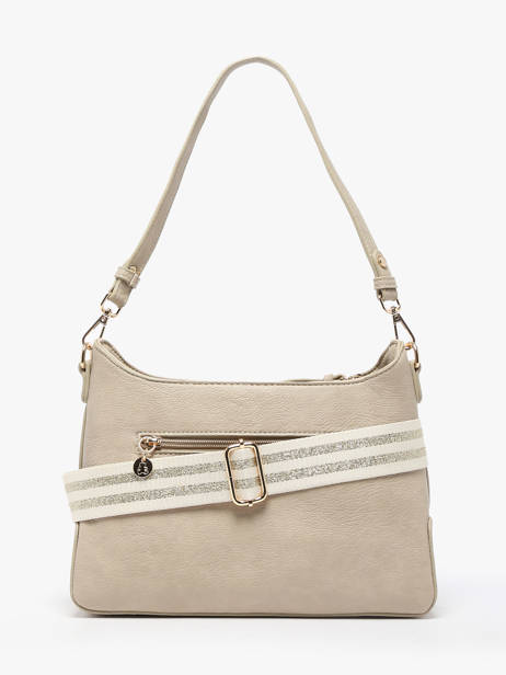 Sac Porté épaule Ajoure Lulu castagnette Beige ajoure VIGOR vue secondaire 4