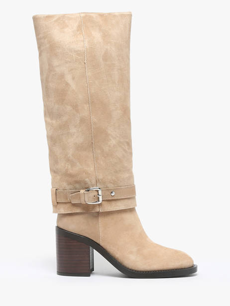 Heeled Boots Selena In Leather Alpe Beige accessoires 52841122