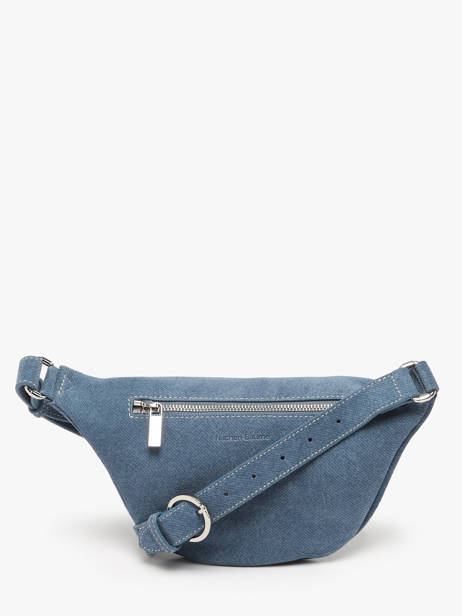 Leather Small Derby Denim Belt Bag Nathan baume Blue denim 1025D other view 4