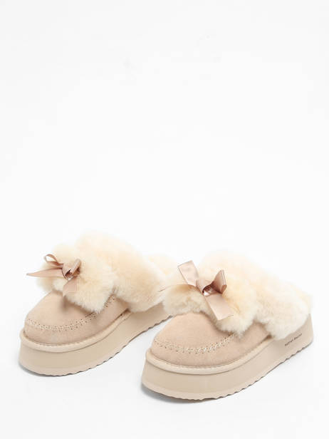 Slippers In Leather Nathan baume Beige accessoires 242N7501 other view 2