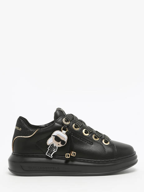 Sneakers Kapri Keychain En Cuir Karl lagerfeld Noir women KL62574F