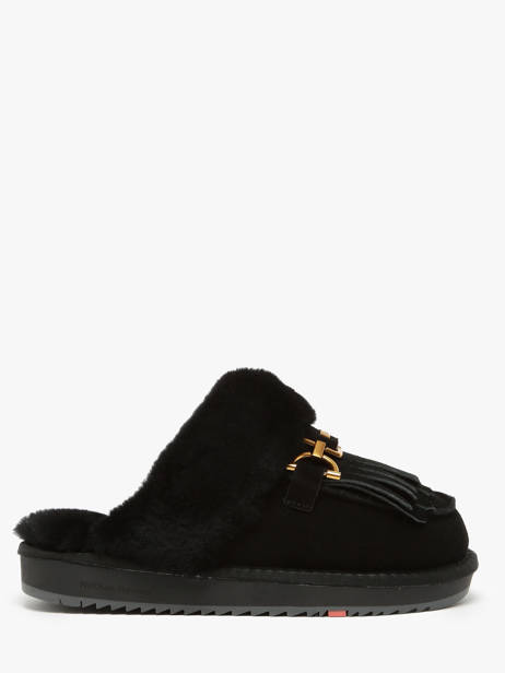 Slippers In Leather Nathan baume Black accessoires 242N6102