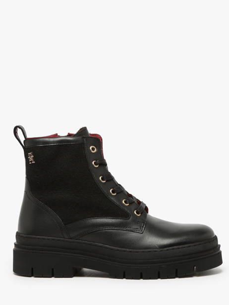 Boots In Leather Tommy hilfiger Black women 8447BDS