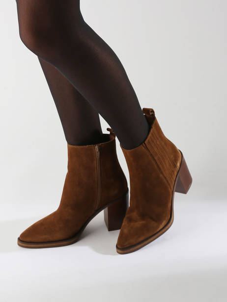 Heeled Boots Camden In Leather Alpe Brown women 52201101 other view 1