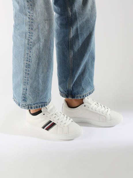 Sneakers In Leather Tommy hilfiger White women 8110YBL other view 1