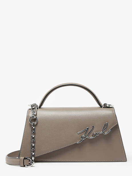 Sac Bandoulière K Signature Cuir Karl lagerfeld Beige k signature 246W3099