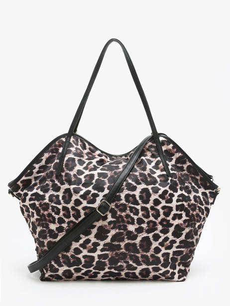 Sac Porté épaule Leopard Nylon Miniprix Beige leopard BV24645 vue secondaire 2