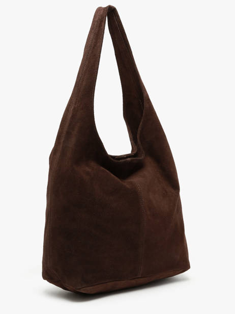 Shopping Bag Velvet Leather Milano Brown velvet VE24062B other view 2