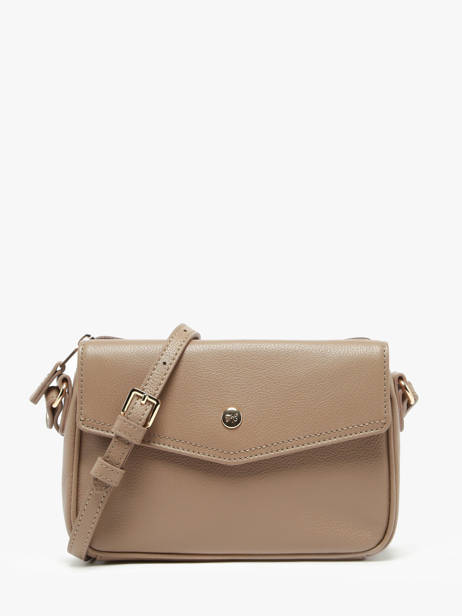 Shoulder Bag Luna Leather Hexagona Beige luna 6820083